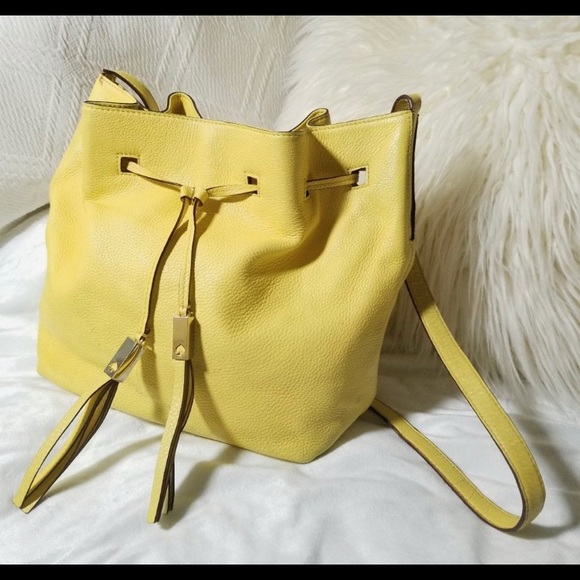 kate spade yellow bucket bag